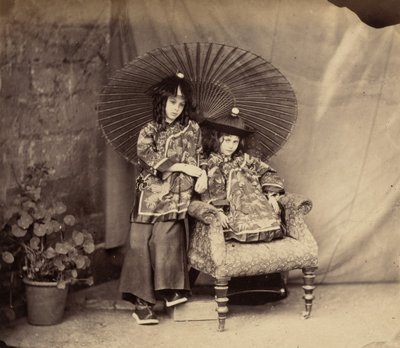 Lorina and Alice Liddell in Chinese Dress by Charles Lutwidge Dodgson