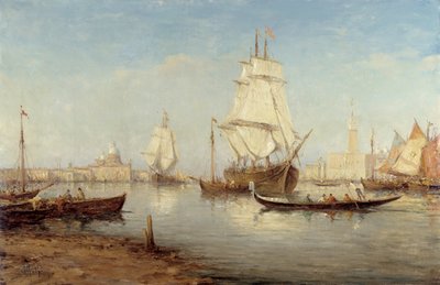 Galleons and Gondolas in the Basin of San Marco by Charles Malfroy