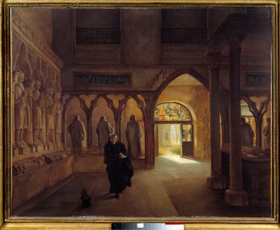 The 14th Century Sculpture Room at the Musee des Monuments Francais by Charles Marie Bouton