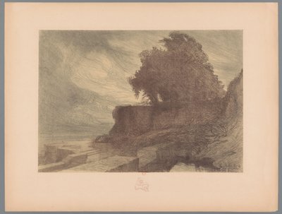 Ruins of a Bastion with a Cannon and a Tree by Charles Marie Dulac