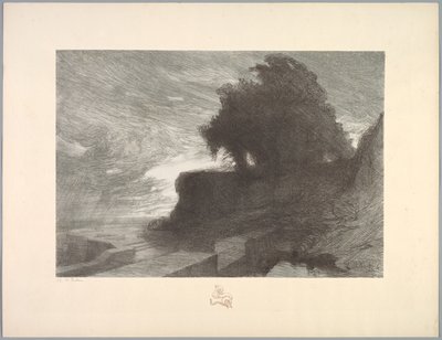Suite of Landscapes: Landscape, Plate 4, Remarque, Snake by Charles Marie Dulac