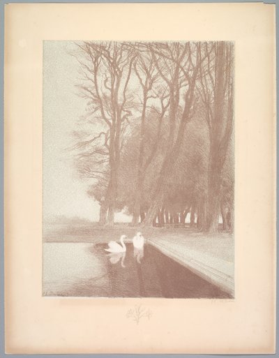 Suite of Landscapes: Landscape, Plate 6, Remarque, Lilies by Charles Marie Dulac