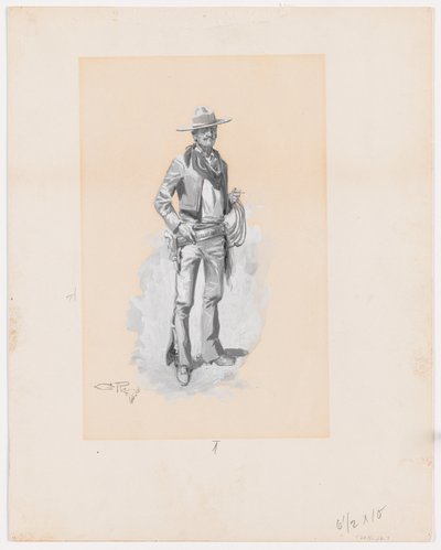 Blanco, for Charles J. Steedman, Bucking the Sagebrush by Charles Marion Russell