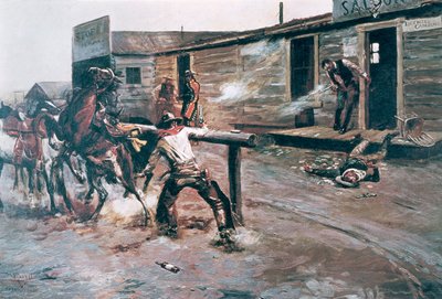 Death of a Gambler by Charles Marion Russell