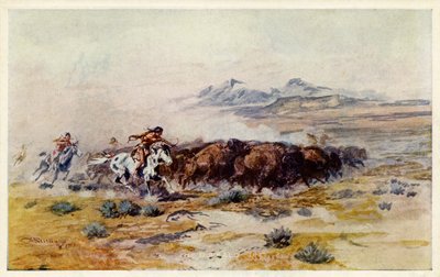 The Buffalo Hunt by C. M. Russell by Charles Marion Russell