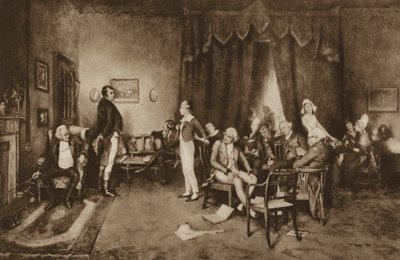 Meeting of Robert Burns and Sir Walter Scott, Edinburgh by Charles Martin (after) Hardie
