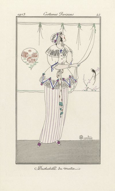 Morning Undress, from Costumes Parisiens, Published 1913 by Charles Martin