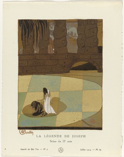 Gazette du Bon Ton, 1914 - No. 7: The Legend of Joseph / Scene from the Second Act by Charles Martin
