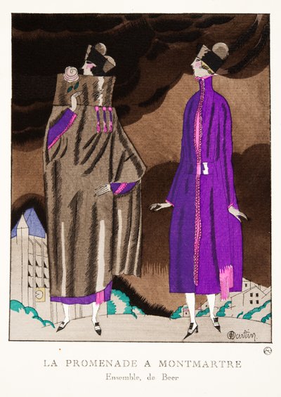 The Walk in Montmartre, from a Collection of Fashion Plates by Charles Martin