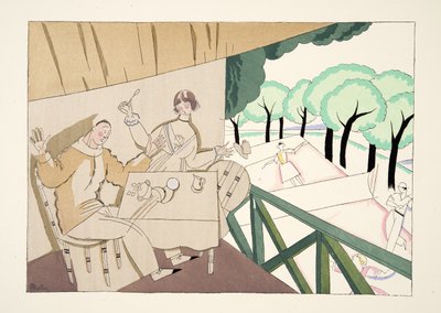 Tennis, from Sports & Entertainments, pub. 1914 by Charles Martin