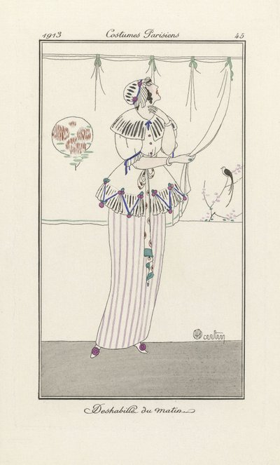 Morning Dress, from Costumes Parisiens, pub. 1913 by Charles Martin
