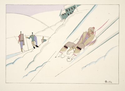 Sled, from Sports & Entertainments, pub. 1914 by Charles Martin