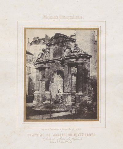 Fountain of the Luxembourg Garden (grotto of Marie de Médicis) by Charles Marville