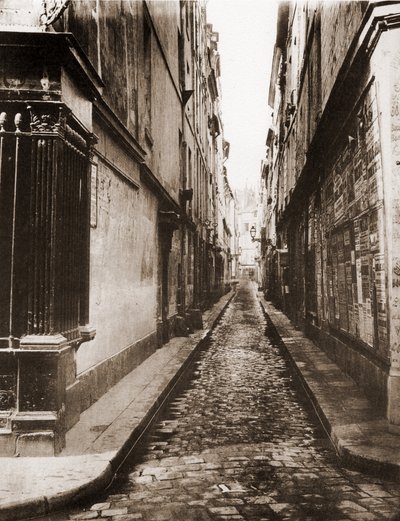Rue Visconti in Paris taken from the rue de Seine. 6th arrondissement by Charles Marville