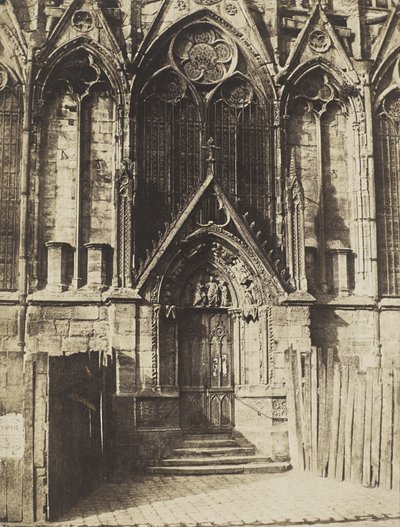 The Red Door, northern portal of the Cathedral of Notre-Dame, Paris by Charles Marville