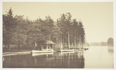 Untitled [Boat on a Lake in the Bois de Boulogne, a Park in Paris] by Charles Marville