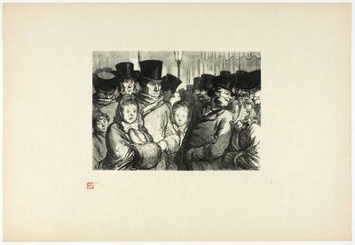 Boulevard du Temple at Midnight, from Unique Edition of Thirty-Six Woodcuts by Charles Maurand