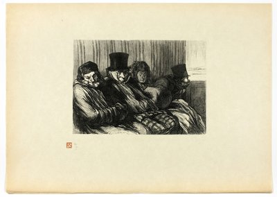 Pleasure Train, Ten Degrees of Boredom and Bad Mood, from Unique Edition of Thirty-Six Woodcuts by Charles Maurand