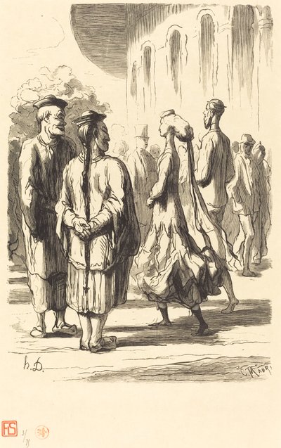 Universal Exposition: Who are the Most Chinese? by Charles Maurand after Honoré Daumier