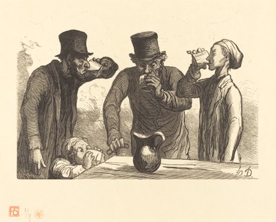 Physiology of the Drinker: The Four Ages by Charles Maurand after Honoré Daumier