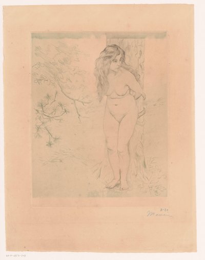 Eve Leaning Against a Tree by Charles Maurin (signed by artist)