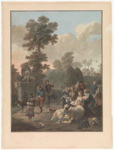 Four Scenes of Village Life by Charles Melchior Descourtis