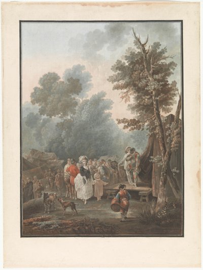 Four Scenes of Village Life (Series Title: Four Genre Scenes of Village Life) by Charles Melchior Descourtis