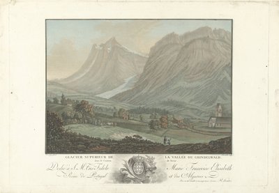 Glacier in the Valley of Grindelwald by Charles Melchior Descourtis