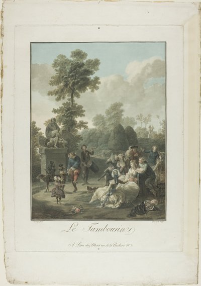 The Tambourine by Charles Melchior Descourtis