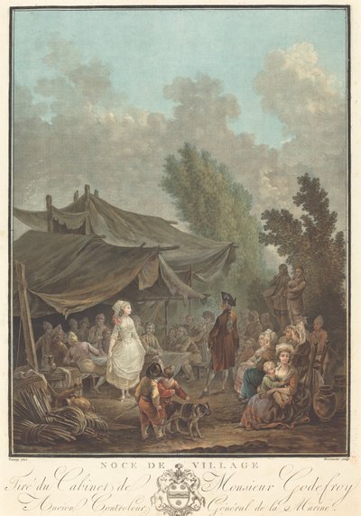 Village Wedding by Charles Melchior Descourtis