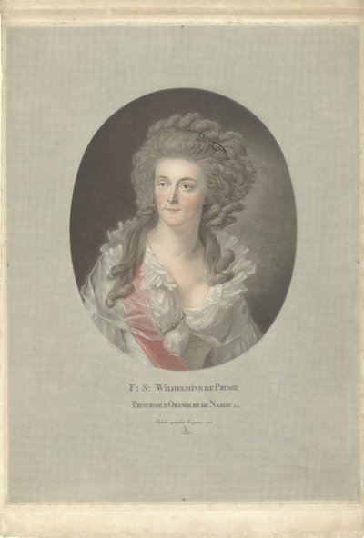 Portrait of Wilhelmina of Prussia, Princess of Orange-Nassau by Charles Melchior Descourtis