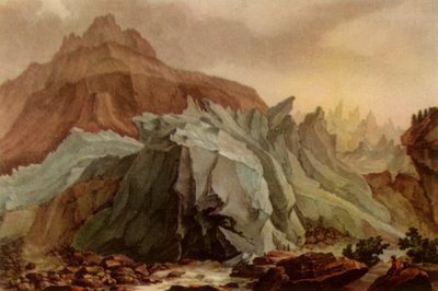 The Lütschinen Issuing from the Lower Grindelwald Glacier by Charles Melchior Descourtis