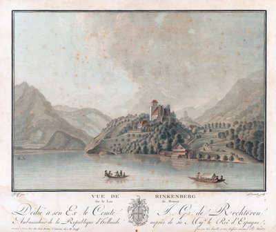 View of Rinkenberg on Lake Brenz by Charles Melchior Descourtis