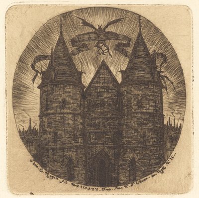 Old Gate of the Palace of Justice, Paris by Charles Meryon