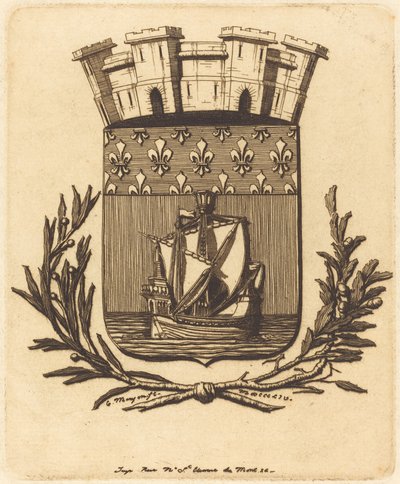Symbolical Arms of the City of Paris by Charles Meryon