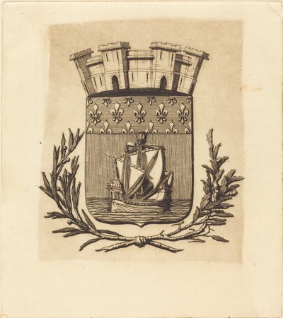 Symbolical Arms of the City of Paris by Charles Meryon