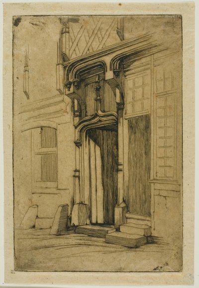Doorway of an Ancient Convent, in the rue Mirabeau, Bourges by Charles Meryon