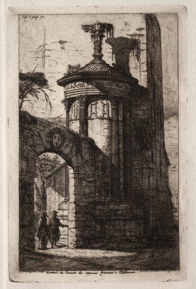 Entrance to the French Capuchin Convent at Athens by Charles Meryon