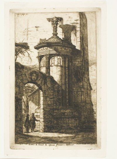 Entrance to the French Capuchin Monastery in Athens by Charles Meryon