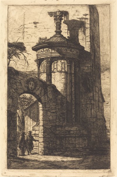 Entrance to the French Capuchin Convent at Athens by Charles Meryon