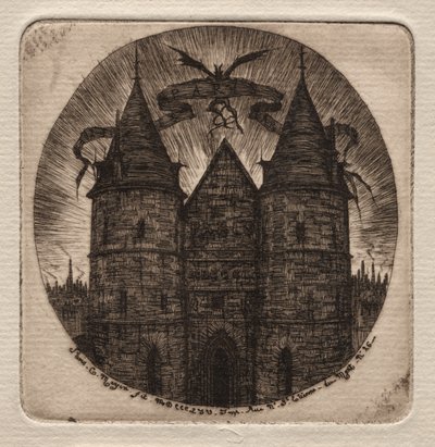 Etchings of Paris: Old Gate of the Palace of Justice by Charles Meryon