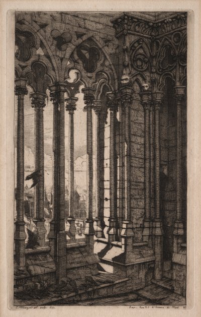 Etchings of Paris: The Gallery of Notre Dame by Charles Meryon