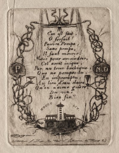 The Notre Dame Pump (Small Plate) by Charles Meryon