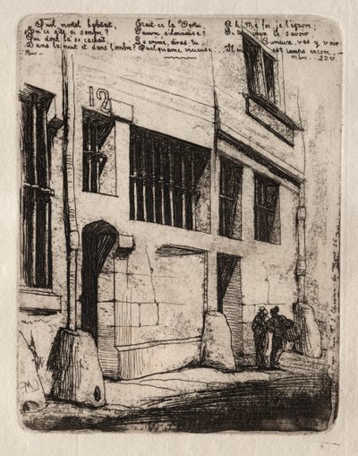 Etchings of Paris: The Street of the Bad Boys by Charles Meryon
