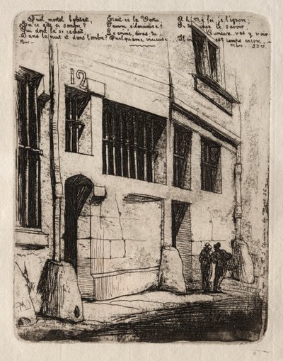 Etchings of Paris: The Street of the Bad Boys by Charles Meryon