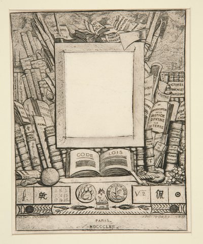 Frame Project for the Portrait of Armand Guerand by Charles Meryon