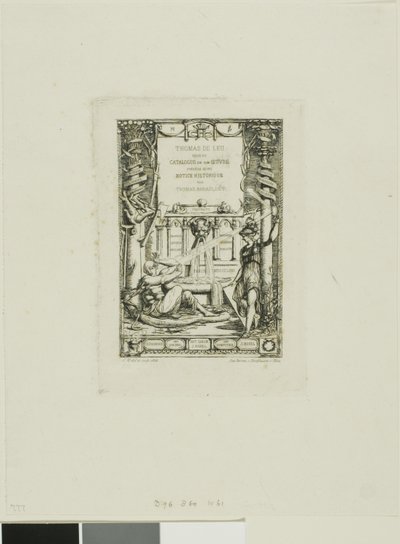 Frontispiece for the Catalogue of the Work of Thomas De Leu by Charles Meryon