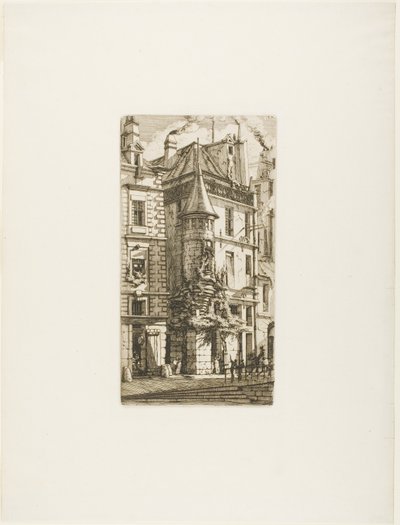 House with a Turret, Rue de la Tixeranderie by Charles Meryon