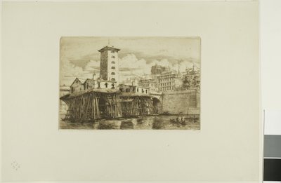 La Pompe Notre-Dame, Paris by Charles Meryon