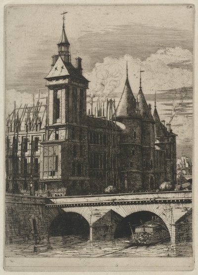 The Clock Tower, Paris by Charles Meryon